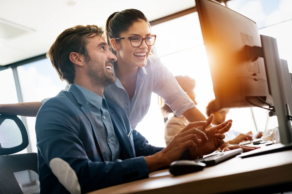 IT professionals working together